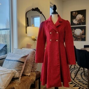 3/$30 NWT Red Overcoat